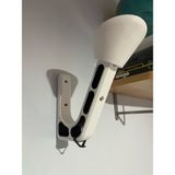 Generic Motosiklet Kask Askısı Duvar Tipi Kask Tutucu ve Anahtarlık Standı - 1 - Beyaz - Siyah