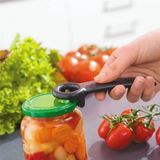 Generic Pratik Şişe ve Kavanoz Kapağı Açacağı Çok Fonksiyonlu Kapak Açma Aparatı Beyaz