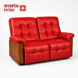 Generic Smarto Relax Berlin İkili Yatar Ayak Uzatmalı Ergonomik Deri TV Koltuğu Baba Koltuğu (Kırmızı)