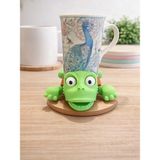 Generic Tasarım Lisanslı Hareketli Kaplumbağa Bardak Altlığı – 3D Baskı Hafif Mekanik Tasarım, Bardak Konunca Hareket Eden Eğlenceli Masaüstü Coaster (Seramik Değildir) - 1 Adet