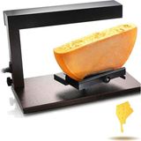 Generic Ticari 750W Raclette Peynir Eritici - Kafeler ve Cateringler Için Ayarlanabilir Açılı, Yarım Tekerlekli Yapıcı ve Hızlı Isıtmalı Elektrikli Nacho Peynir Dispenseri - Siyah