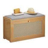 Generico Çıkarılabilir Ayakkabı Rafı Döner ve İstiflenebilir, Ayarlanabilir Dikey Saklama Dolabı, Rattan Çekmeceli Bambu Yerden Tasarruf Sağlayan Ayakkabı Rafı - Entryway İnce Kapalı Ayakkabı Rafı |