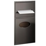 Generico Duş rafı gömme paslanmaz çelik, suya dayanıklı, banyo için, duvara monte edilmiş, çöp sepeti, dolap ve rulo tutucu, gri, banyo için dekoratif, mutfak