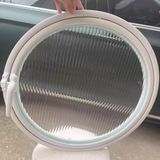 Generico Havalandırma Penceresi Dönebilir, 360° Dönebilen Yuvarlak Pencere - Temperli Cam, Banyo, Mutfak ve Oyun Evi için Alüminyum Alaşımlı Tel Pencere - Beyaz 40 cm / 15,7 inç