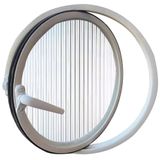 Generico Havalandırma Penceresi Dönebilir, Temperli Camlı 360° Dönebilen Pencere - Banyo, Mutfak, Oyun Evi için Alüminyum Alaşımlı Tel Pencereler - Beyaz, 45 cm / 17,7 inç