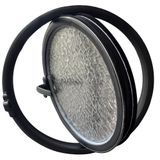 Generico Havalandırma Penceresi Dönebilir, Temperli Camlı 360° Dönebilen Yuvarlak Pencere, Banyo, Mutfak, Oyun Evi için Alüminyum Alaşımlı Tel Pencere - Siyah, 60 cm (23,6 Tavuk
