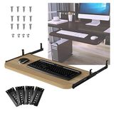 Generico Ofis ve ev için ayarlanabilir katlanır masa, yemek masası basit, 60 x 27 cm altında klavye tepsisi, 60 x 27 cm – Bilgisayar için sürgülü kol