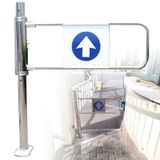 Generico Süpermarketler ve depolar için otomatik kilitli güvenlik kapısı | Tek yönlü metal kapı | 90° açma | Kütüphaneler ve Panoramik Barlar için İdeal | Sol Açılış, 70