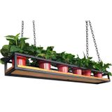 Generisch Asma bitki rafı, siyah demir, şarap şişesi tutuculu ve kancalı, kolay montaj, mutfak ve bar için ideal (100 x 25 x 15 cm) – Rustik ev dekorasyonu
