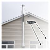 Generisch Ayarlanabilir baca çatı tutucu seti, fırtına yakalı ve sac kapaklı, galvanizli çelik tutucu, 3 – 10 inç çaplı soba boruları için (12,5 – 25,4 cm) – uzun ömürlü ve hava koşullarına dayanıklı