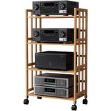 Generisch Ayarlanabilir HiFi standı – Televizyon, DVD oynatıcı, kablo alıcısı ve plak için 2 ila 5 kademeli ortam rafı – Ev sineması ve eğlence sistemleri için birinci sınıf stereo dolap