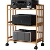 Generisch Ayarlanabilir HiFi Standı – Televizyon, DVD oynatıcı ve kablo alıcı için 2 ila 5 kademeli ortam rafı – Ev eğlenceniz için çok yönlü stereo dolap ve plak rafı