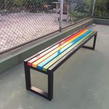 Generisch Bahçe bankı, balkon, bahçe bankları için oturma bankı, hava koşullarına dayanıklı, metal, bitki kutusu, bahçe mobilyası, park mobilyası, sağlam metal bahçe bankı, dökme demir ve masif ahşap
