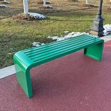 Generisch Bahçe bankı, balkon ve teraslar için oturma bankı, hava şartlarına dayanıklı metal bank, bahçe ve teras için, şık, çelik bahçe bankı, metal, 150 cm (59 inç), turuncu renkli bahçe mobilyası