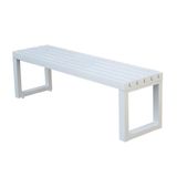 Generisch Bahçe Bankı, Dış Mekan için Oturma Bankı, Balkon Bankı, Hava Koşullarına Dayanıklı Metal Bank, Bahçe Mobilyası, 150 cm (59 inç), Beyaz, Bahçe, Veranda, Balkon, Park için Sabitleme Delikleri