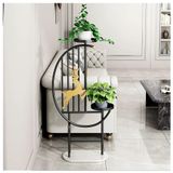 Generisch Bu metal bitki standı, iç mekanlar için, iki katlı çiçek saksısı tutucu, balkon, oturma odası, köşe ve teras için çok yönlü bir bitki rafıdır.
