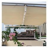 Generisch Bu su geçirmez, geri çekilebilir pergola çatısı – Dış mekan için güneş koruma tentesi, kaydırma kablolu ve teras, bahçe, tavan, çardak, veranda için (0,7 x 4 m)
