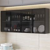 Generisch Duvara monte mutfak ve banyo dolabı, masif ahşap, 120 x 30 x 60 cm, kapaklı şık duvar dolabı, balkon ve misafir tuvaleti için yer tasarrufu sağlayan tasarım