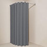 Generisch Kavisli duş perdesi çubuğu, uzatılabilir, delmeden ayarlanabilir duş perdesi çubuğu, paslanmaz çelik, mutfak dolabı, banyo penceresi için, (gümüş, C 90-130 cm x 90-130 cm)