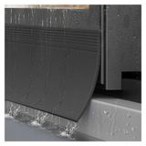 Generisch Siyah pencere yağmurluğu – kutu ve çatı olukları için dayanıklı yağmur ve damlama koruması, 11 cm x 1 m, hava şartlarına karşı koruma, kolay montaj, ev cepheleri için ideal