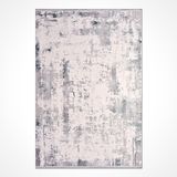 Genesis Gri Soyut Modern Geometrik Etnik Desenli Boho Makinada Yıkanabilir Hafif Hav Toz Vermez Leke Tutmaz Kaymaz Taban Dijital Makine Baskı Halı Oturma Odası Salon Yolluk Koridor Mutfak Halısı
