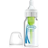 Geniş Ağız Cam Biberon 270 Ml, Şeffaf, Sağlıklı ve Güvenli Bebek Beslenmesi - Buz Mavisi