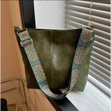 Geniş Kapasiteli Vintage Ayarlanabilir Çanta | Vintage Bag Çoklu Renk Seçeneği - Yeşil