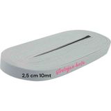 Geniş Lastik 2.5 cm 10 mt Paça Lastik Bel Lastik Don Lastik Alez Lastik Çok Amaçlı Lastik - Beyaz