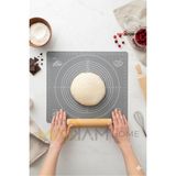 Geniş Silikon Hamur Açma Matı 45X65, Yapışmaz ve Kullanışlı Tasarım - Antrasit