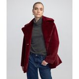 Geniş Yaka Pelüş Kaban IW6250008020035 - 40 - Bordo