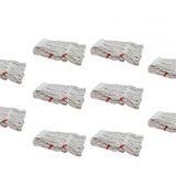 Geniş Yedek Islak Mop Paspas Ucu Başlığı Püskül - Pamuklu - 320 Gram. - 25 Cm. - Beyaz - 10 Adet