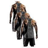 GENIUS STORE 3'lü Paket Erkek Dry Fit Y-back Gym Fitness Sporcu Atleti