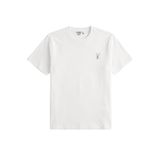 GENIUS STORE Erkek Beyaz Tişört %100 Pamuk Süprem Basic Tişört Bisiklet Yaka Nakışlı T-shirt