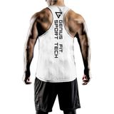 Genius Store Erkek Dry Fit Y-back Gym Fitness Sporcu Atleti Genıus - Fıt beyaz
