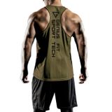 GENIUS STORE Erkek Dry Fit Y-back Gym Fitness Sporcu Atleti (HAKİ, S)