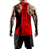 GENIUS STORE Erkek Dry Fit Y-back Gym Fitness Sporcu Atleti (KIRMIZ, XL)