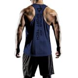 GENIUS STORE Erkek Dry Fit Y-back Gym Fitness Sporcu Atleti (LACİVERT, M)