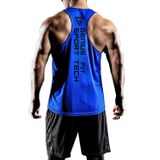 GENIUS STORE Erkek Dry Fit Y-back Gym Fitness Sporcu Atleti (MAVİ, M)