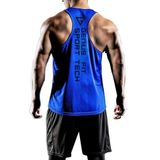 GENIUS STORE Erkek Dry Fit Y-back Gym Fitness Sporcu Atleti (MAVİ, XL)