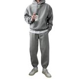 Genius Store Erkek Eşofman Takımı Şardonlu 3 İplik İçi Polarlı Günlük Eşofman Takımı 3İPLİK-TAKIM (Gri, S)