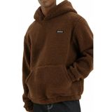 Genıus Store Erkek Kapüşonlu Polar Sherpa Kuzu Kumaş İçi Şardonlu Kapüşonlu Sweatshırt SHERPA-KAP (Kahverengi, M)
