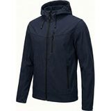 Genius Store Erkek Mont Içi Polarlı Softshell Mont Su ve Rüzgar Geçirmez Kapüşonlu Spor Mont - Lacivert