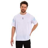 GENIUS STORE Erkek Nem Emici Hızlı Kuruma Atletik Teknik Performans Spor T-shirt (BEYAZ, L)