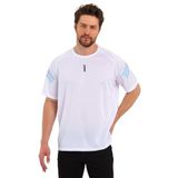 GENIUS STORE Erkek Nem Emici Hızlı Kuruma Atletik Teknik Performans Spor T-shirt (BEYAZ, M)