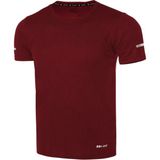 Genius Store Erkek Nem Emici Hızlı Kuruma Atletik Teknik Performans Spor T-Shirt Drıfıt-Kısakol - Bordo