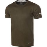Genius Store Erkek Nem Emici Hızlı Kuruma Atletik Teknik Performans Spor T-Shirt Drıfıt-Kısakol Haki Xl