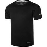Genius Store Erkek Nem Emici Hızlı Kuruma Atletik Teknik Performans Spor T-shirt Drıfıt-kısakol siyah