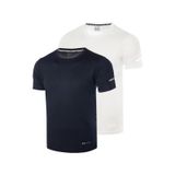 Genius Store Erkek Nem Emici Hızlı Kuruma Atletik Teknik Performans Spor T-shirt Drıfıt-kısakol2 Lacivert - Beyaz