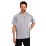 GENIUS STORE Erkek Nem Emici Hızlı Kuruma Atletik Teknik Performans Spor T-shirt (GRİ, M)