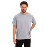 GENIUS STORE Erkek Nem Emici Hızlı Kuruma Atletik Teknik Performans Spor T-shirt (GRİ, XL)